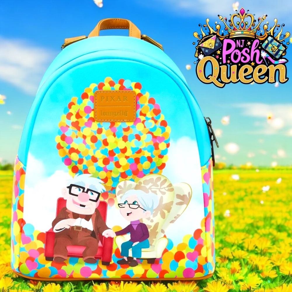 Loungefly Disney Pixar Up Carl & Ellie Balloons Mini Backpack ~NWT